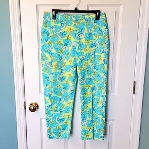 LILLY PULITZER Vintage Capri/Pants *Breezy* Fan and Floral‎ Pattern